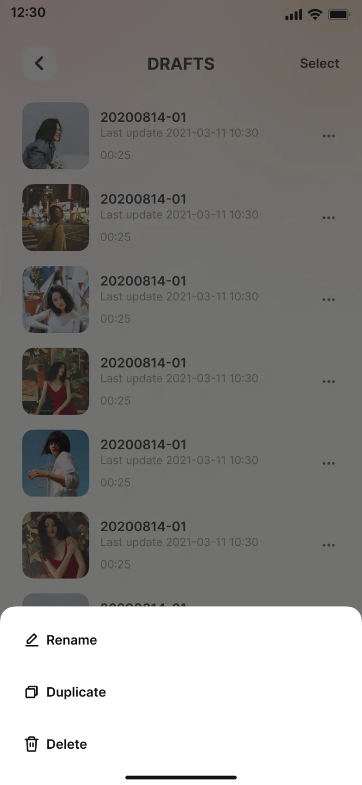 草稿列表与全选 · 04